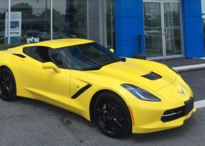 chev sign yellow car